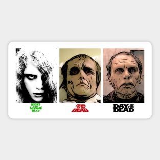 George Romero’s Zombie Trio Sticker